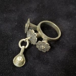 Vintage Ring with Dangle